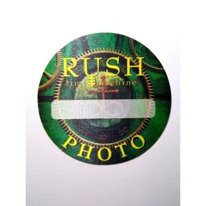 Rush time Machine Backstage Pass Green Ed. Original 2010 Hard Rock Music Photo